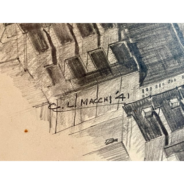 Wood 1941 Architectural Rendering for Alfred Easton Poor's Bronxgate Apartments For Sale - Image 7 of 15