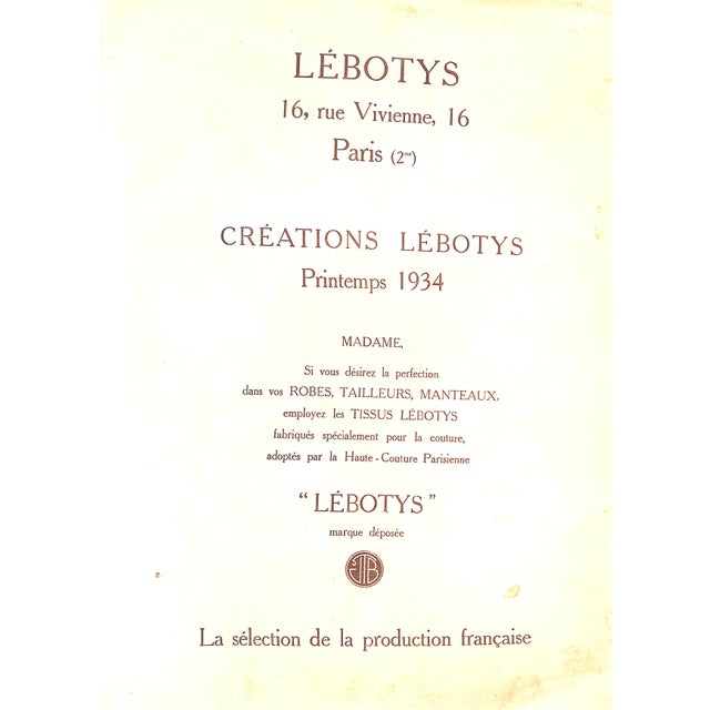 [124] pp. Lébotys Paris 1934 16 1/8"H x 13"W x 2 1/8"D A rare surviving 1930s fabric sample album from the Parisian...