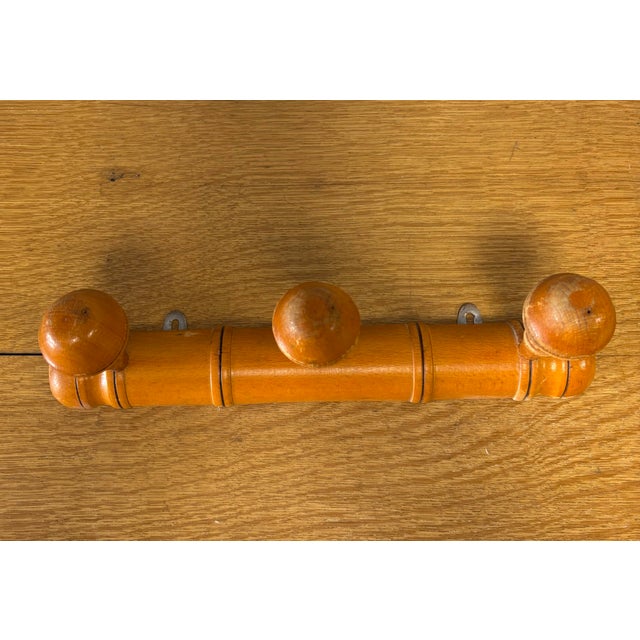 Rustic European Vintage French Wall Mounted Coat Rack For Sale - Image 3 of 6