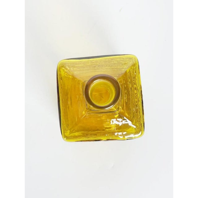1970s Yellow Glass Bottle with Stopper, France, 1970s For Sale - Image 5 of 12