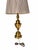 Metal Mid 20th Century Stiffel Brass-Tone Fluted Trophy Urn Table Lamp With Pleated Shade For Sale - Image 7 of 10