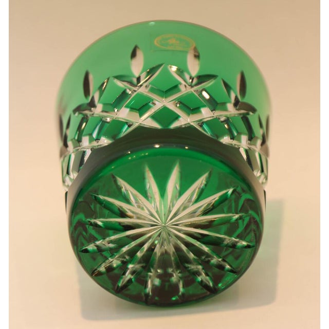 Colored Crystal Old Fashioned Glasses Barware Set of 5 Ajka Arabella Circa 1960 For Sale - Image 11 of 12