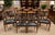 Neoclassical Set of 10 Biedermeier-Style Colombian Dining Chairs in Mahogany & Black Leather For Sale - Image 3 of 10