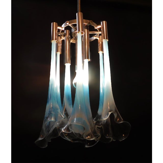 1960s 1960s Blue Murano Callas Pendant For Sale - Image 5 of 7