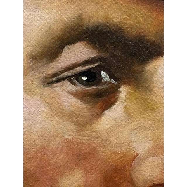 F Rowe, Portrait of the Painter Hendrick Martensz, Paint, Framed For Sale - Image 8 of 11