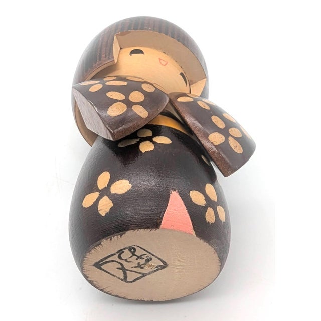 Vintage Japanese Wood Kokeshi Doll For Sale - Image 11 of 12