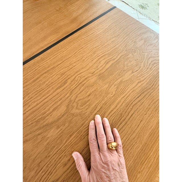 Wood Mihaela Oak Dining Table For Sale - Image 7 of 11