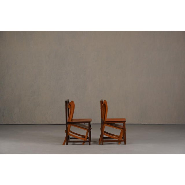 Vintage Sculptural Dining Chairs, France, 1960s, Set of 2 For Sale - Image 3 of 15