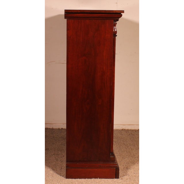 William IV Mahogany Open Bookcase with Secret Drawer, England, 1830s For Sale - Image 9 of 14