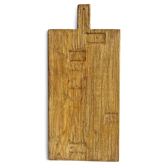 Natural vintage elm wood rectangular large charcuterie board. Can be a useful serving piece or can be decoratively hung on...