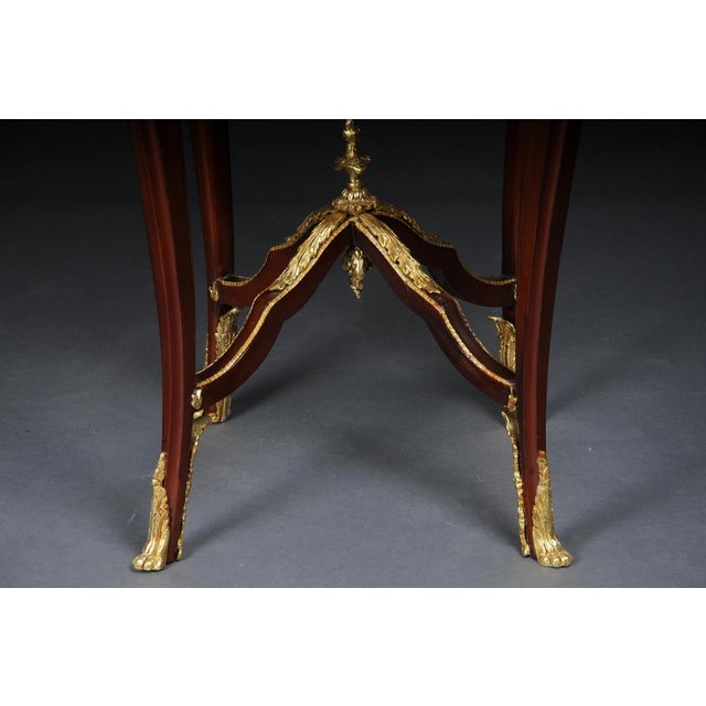 Louis XV Side Table in Bronze, Marble & Beech For Sale - Image 6 of 14