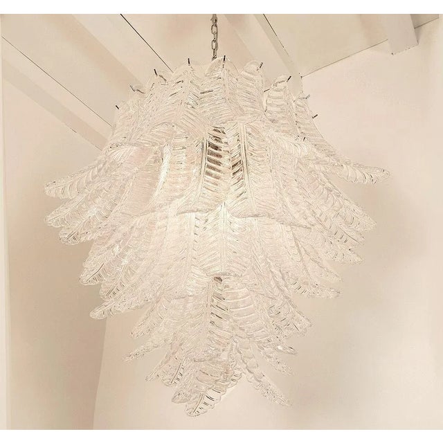 Mid Century Modern Murano Glass Chandelier 1970s For Sale In Dallas - Image 6 of 9