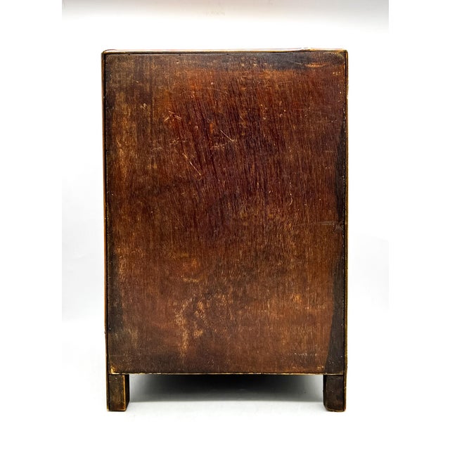 Late 20th Century Vintage Bamboo 3-Drawer Tabletop Storage Cabinet or Plant Stand – Organic Modern / Tropical For Sale - Image 5 of 12