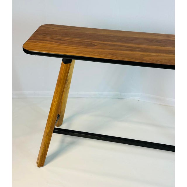 Knoll "Reff Profiles" Bar Table – Walnut & Steel, – Made in Canada For Sale - Image 10 of 18