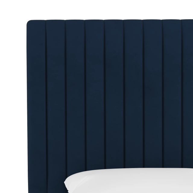 Transitional Margaux Headboard in Ink Classic Velvet, Full For Sale - Image 3 of 5