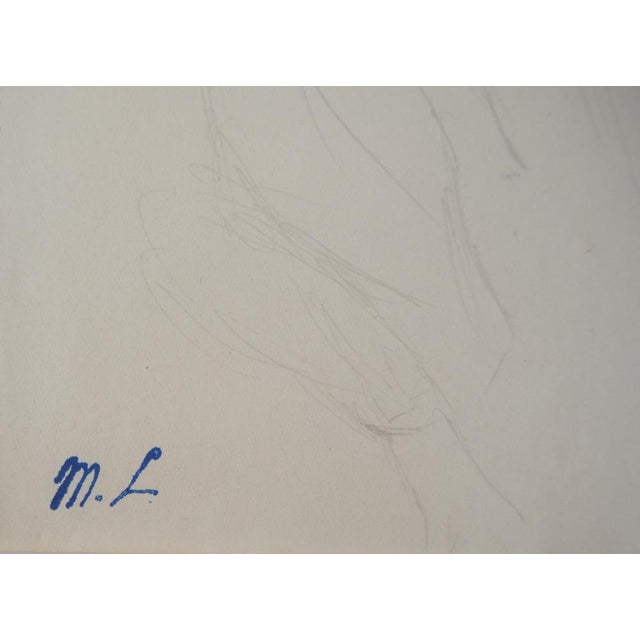 Marie Laurencin, Seated Man, Original Pencil Drawing For Sale - Image 3 of 5