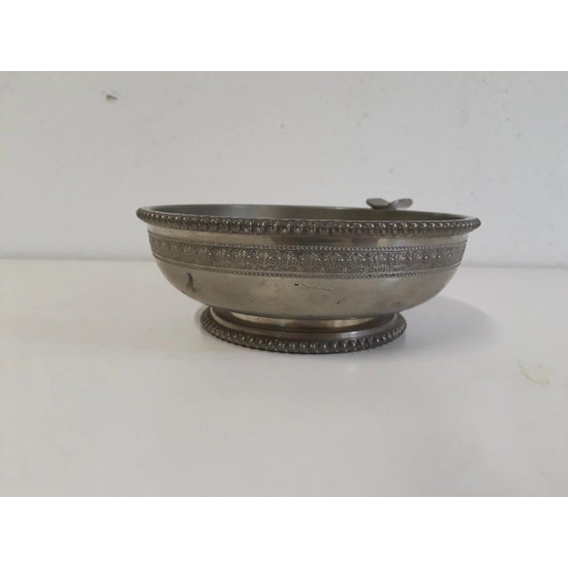 1900 - 1909 Lily Motif Pewter Ashtray For Sale - Image 5 of 5