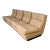 Vintage Scandinavian Modern Khaki Hopsacking 4 Piece Modular Sofa Made in Sweden For Sale