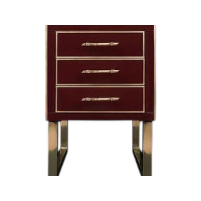 Handmade Bedside Tables in Glass and Brass from Justfurnituress SRL, Set of 2 For Sale - Image 11 of 15