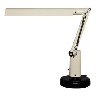 Vintage Scandianavian Beige Plastic Table Lamp by Tom Ahlström & Hans Ehrich for Fagerhults, 1975 For Sale