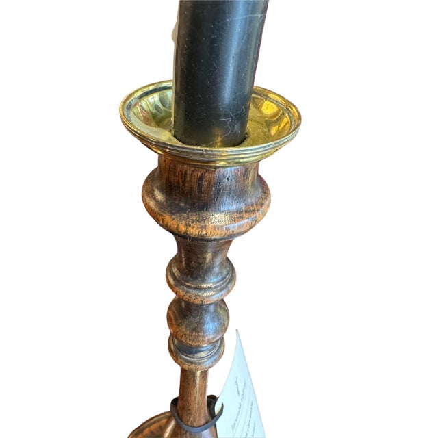 Pair of Turned Candlesticks For Sale - Image 9 of 10