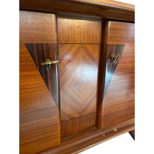 Brown Italian Modernist Display Cabinet by Paolo Buffa, 1950s For Sale - Image 8 of 14