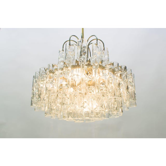 3-Tier Glass Tube Chandelier by Doria, 1960s For Sale - Image 4 of 13
