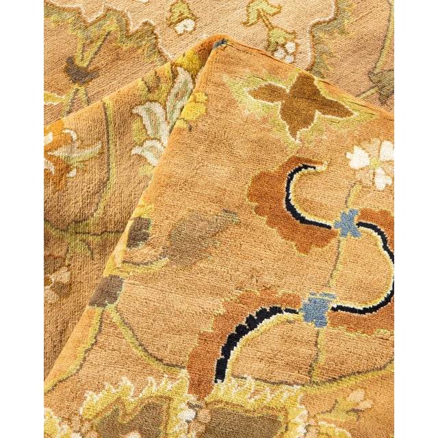 Textile Mogul, One-of-a-Kind Hand-Knotted Area Rug in Yellow, 10' 0" x 14' 3" For Sale - Image 7 of 8