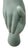 1980s Postmodern 12.25" Clasped Hands Ceramic Sculptural Column Vase in Sage Celadon For Sale In Tampa - Image 6 of 9