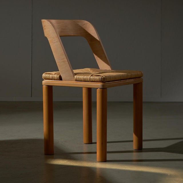 Italian Wooden and Wicker Chair, 1960s For Sale - Image 15 of 15