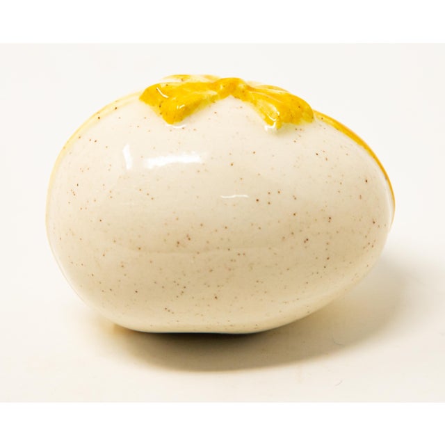 Mid 20th Century Ceramic Glazed Eggs- Set of 2 For Sale - Image 9 of 11