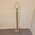 Modern Vintage Modern Chrome & Brass-Toned Floor Lamp With Black Drum Shade For Sale - Image 3 of 11