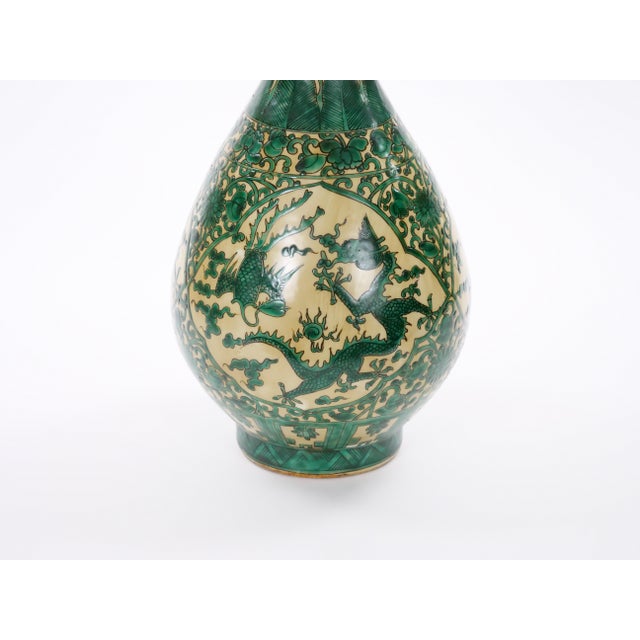 Late 19th Century Antique Asian Porcelain Vase / Figural Landscape / Intricate Foliate Decoration For Sale - Image 5 of 8