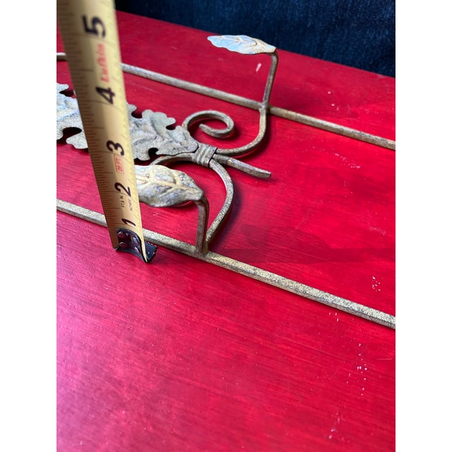 Metal Gold Metal Detailed Wall Hanging Plate Holder For Sale - Image 7 of 7