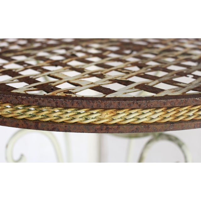 English Early 20th Century Wrought Iron Bistro Table For Sale - Image 3 of 5