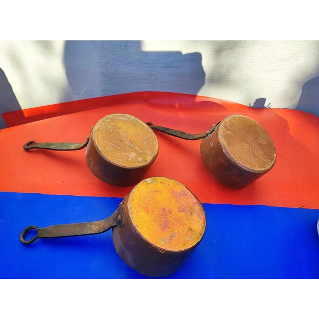 1920s Vintage Copper Pans, 1920s, Set of 3 For Sale - Image 5 of 6