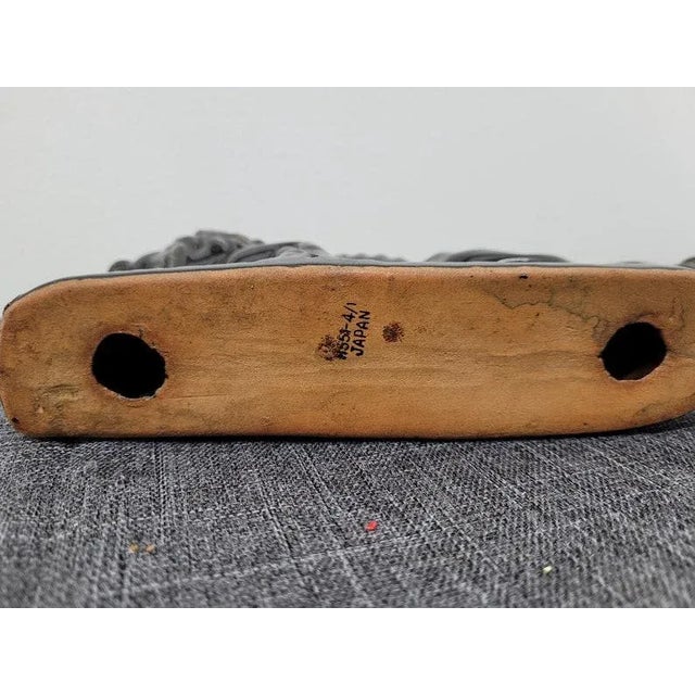 Vintage Japan Black Redware Ceramic Lion Figurines - a Pair For Sale - Image 4 of 9