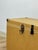 Vintage Blonde Woven Wicker Chest, Brass Clamp Hardware Storage, Coastal Trunk For Sale - Image 9 of 14