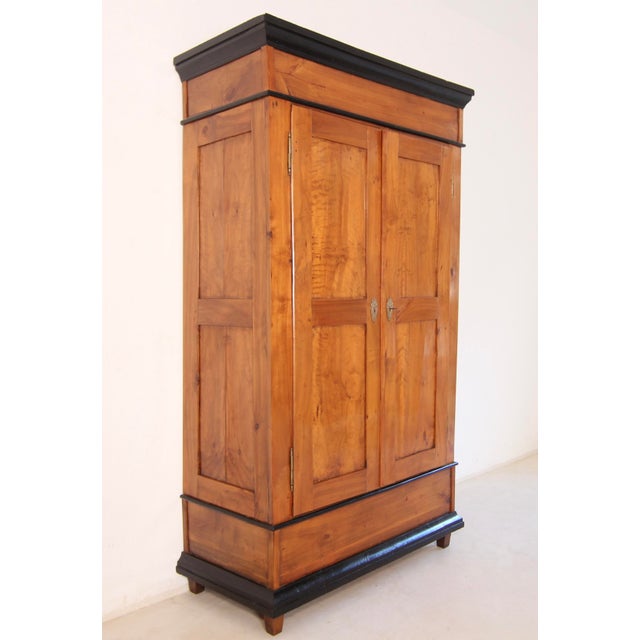 19th Century German Cherrywood Wardrobe For Sale - Image 16 of 18