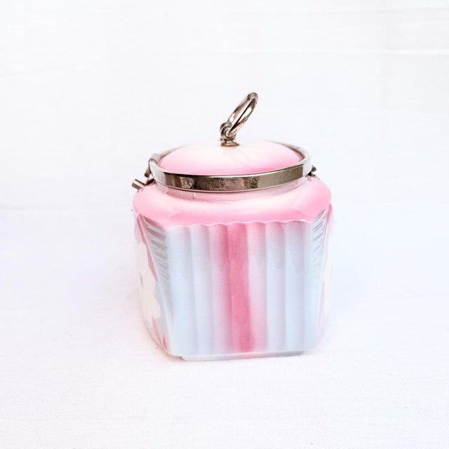 Cookie Tin in Floral Porcelain, 1920s For Sale - Image 9 of 16