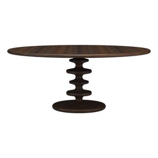 Mid Century Modern Round Dining Table - 72" For Sale