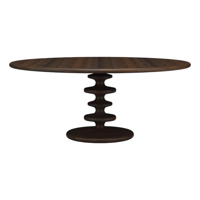 Mid Century Modern Round Dining Table - 72" For Sale