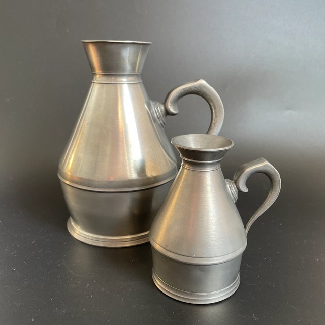 A.e. Williams and Thomas Williams, Joseph Austen & Son Haystack Pewter Measures - a Pair For Sale - Image 13 of 13