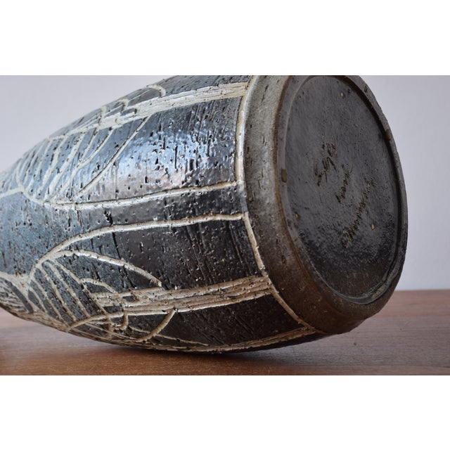 Large Brutalist Danish Sejer Unic Sculptural Ceramic Floor Vase, 1970s For Sale - Image 11 of 14