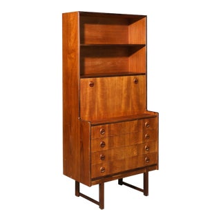 1960s Mid Century Modern Bookshelf and Desk by Turnidge For Sale