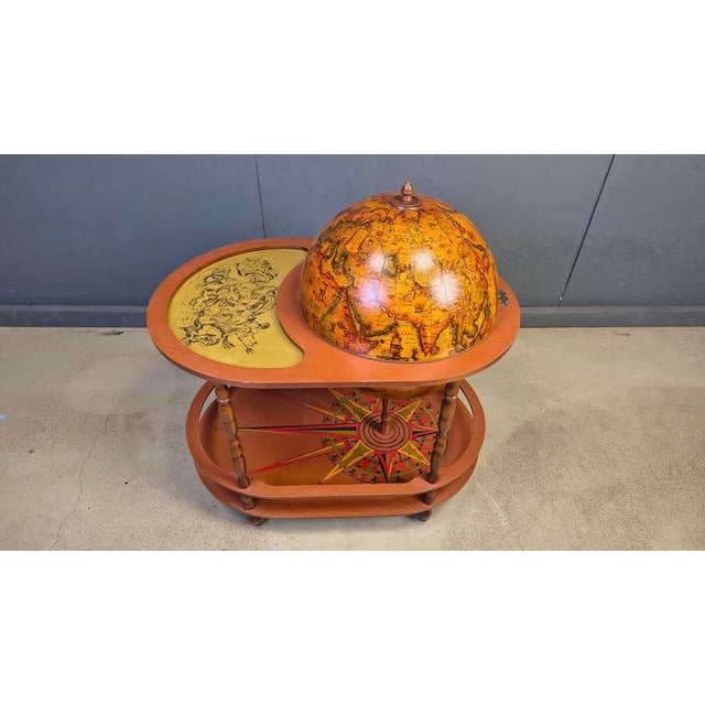 Vintage Globe Bar on Wheels, 1970s For Sale - Image 15 of 16