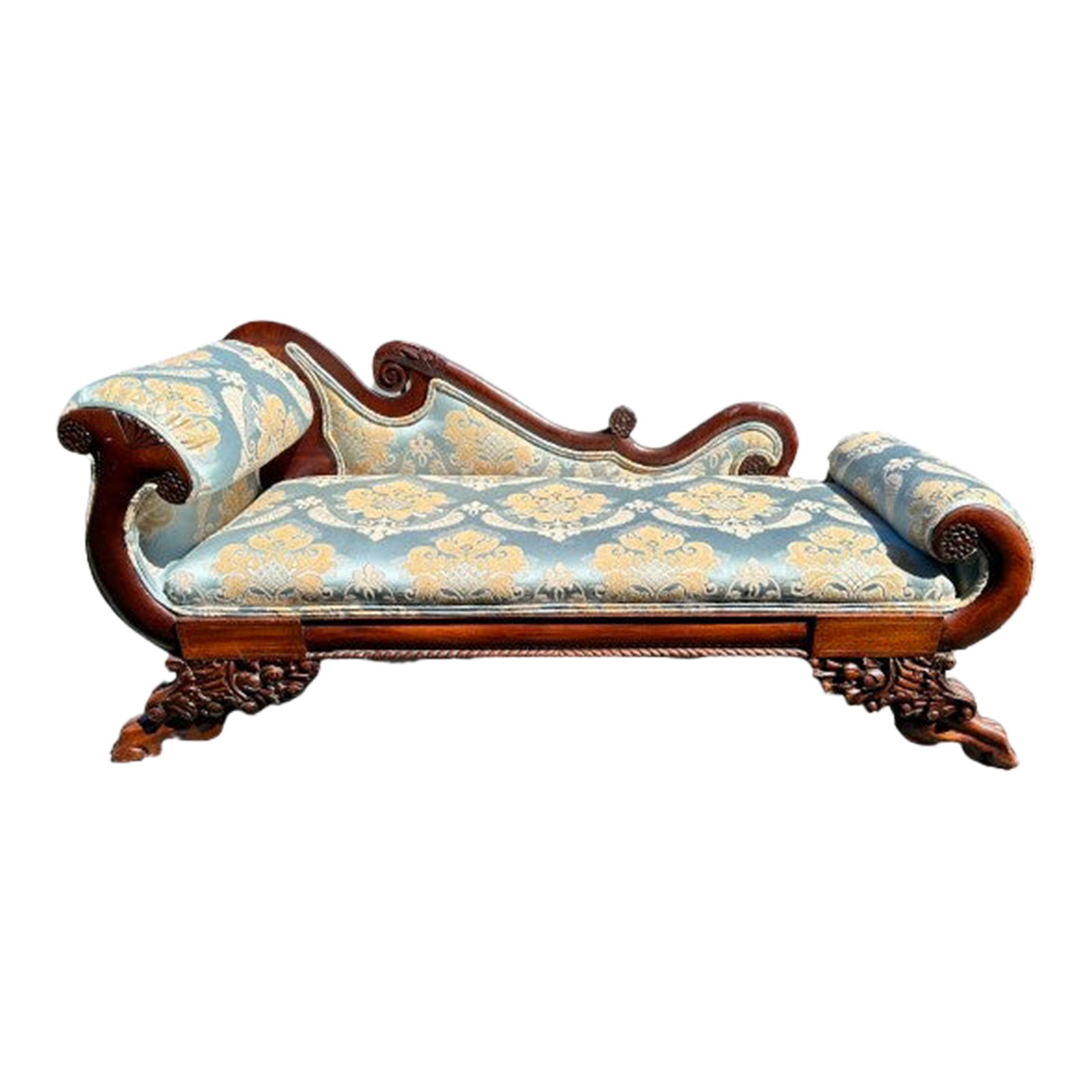 Chaise Lounge. American Empire. Mahogany Wood. First Half 19th Century ...