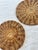 Beautiful pair of vintage pine needle trivets. One is slightly larger than the other at 7 inches and 7.5 inches in...