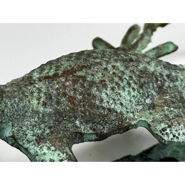 Metal American Bronze Gecko Door Knocker, in the Manner of Oscar Bach, Circa 1915 For Sale - Image 7 of 18
