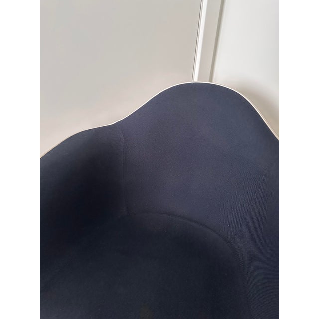 Eames Upholstered Armchair With Dowel Base For Sale In New York - Image 6 of 17